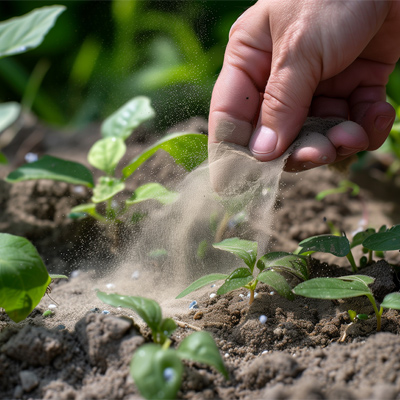 Terre de diatomée sur les zones infestées par les fourmis.